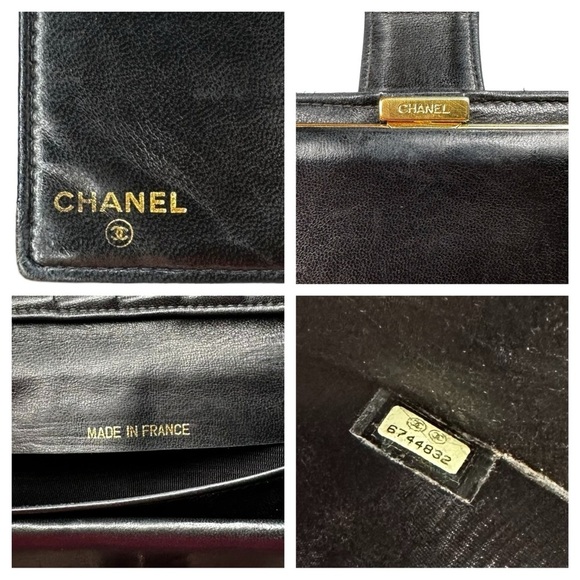 Authentic CHANEL Black Caviar Leather Timeless CC Long Large Wallet Kisslock - Picture 2 of 16